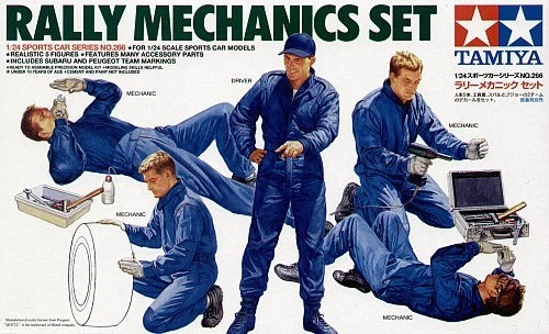 Tamiya 24266 1/24 Scale Model Car Rally Mechanics & Tool Set Subaru/Peugeot