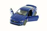 2015 Ford Mustang GT, Blue - Kinsmart 5386D - 1/38 Scale Diecast Model Toy Car