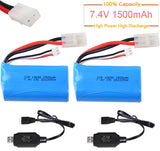 7.4V 1500mAh 15C Lipo Battery and KET-2P plug for HONGXUNJIE HJ806 RC Boat HJ806