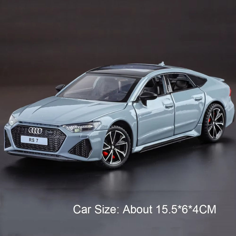 1:32 Audi RS7 Diecast Model Car w/ Sound Light Pull-Back Toy Gift
