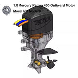 1:8 Mercury Racing 400 outboard motor model kit, black cowling with propeller