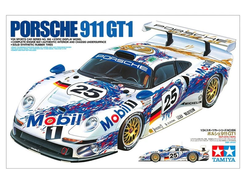 Tamiya 24186 Porsche 911 GT1 1/24 Scale Plastic Model Kit