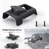 Black anti-release battery clip holder with two screws