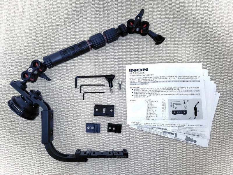 INON Grip Base D4 Carbon Adjustable Arm Set for Underwater Photography