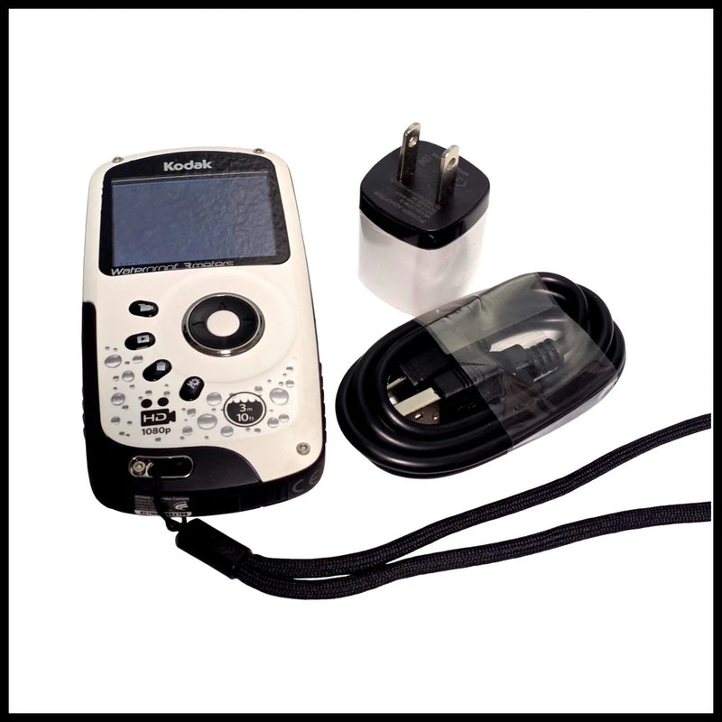 Kodak PlaySport ZX3 Video Camera HD 1080p Waterproof Charger 16GB SD Card