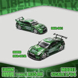 Demon King Auto 1:64 35 RR LBWK Chrome Green Diecast Model Car