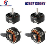 Black brushless RC motor with copper windings and threaded mounting shaft
