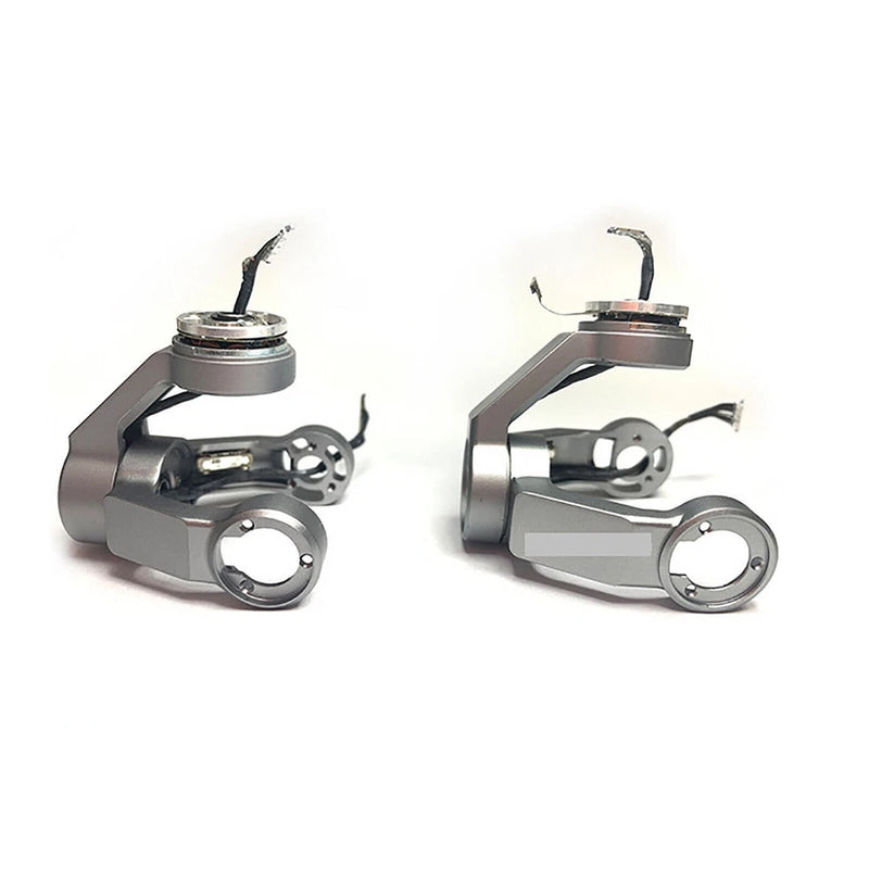 Gray wear-resistant gimbal motor shaft arm repair part with circular mounts and wires