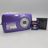 Panasonic Digital Camera Lumix DMC-S3 14.1MP Purple Tested