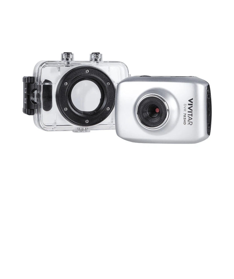 Vivitar 5.1MP HD ACTION CAMCORDER 720P, Silver High Definition Action CAM New
