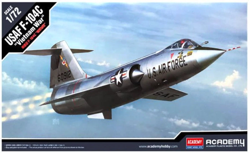 1/72 USAF F-104C "Vietnam War" Aircraft Plastic Hobby model kit #12576 ACADEMY