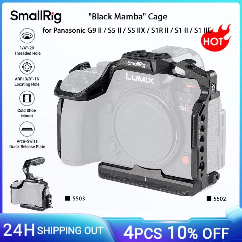 "Black Mamba" Cage for Panasonic G9 II / S5 II /S5 IIX/S1R II/S1 II/S1 IIE  w Qu