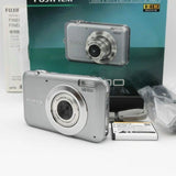FUJIFILM FinePix JV100 Silver Compact Digital Camera Tested Working Japan