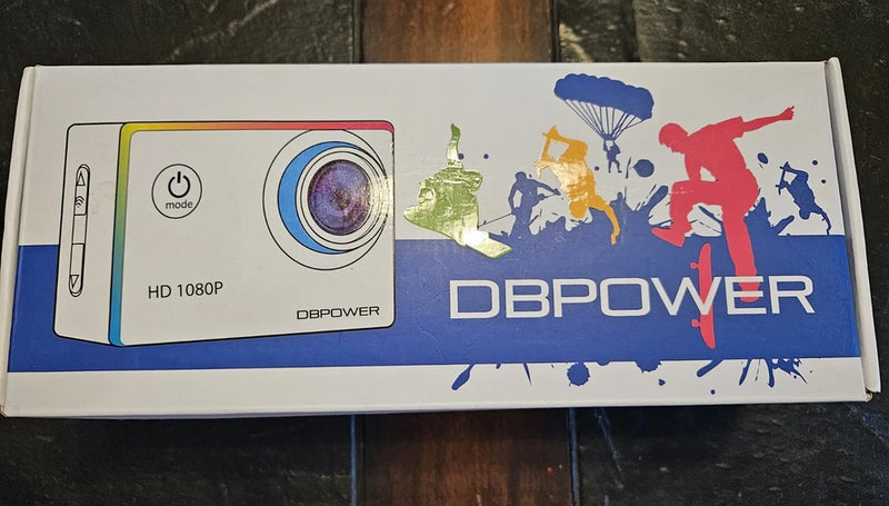 DBPOWER Waterproof Action Camera 1080P HD - DB0754-OPEN BOX/BRAND *NEW*