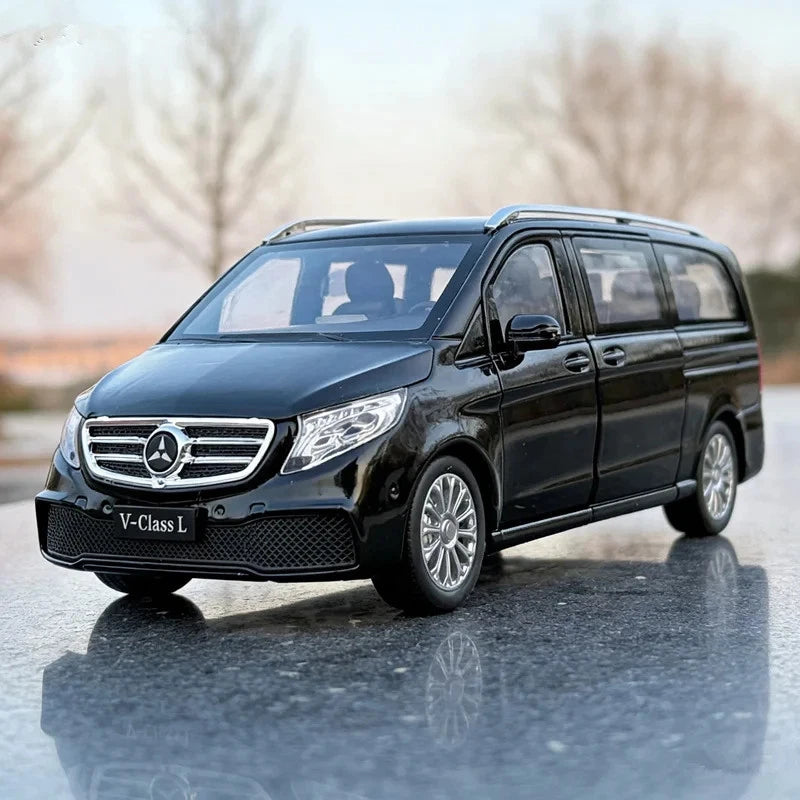 1:24 Mercedes Benz V260 Alloy MPV Diecast Car Model  Sound Light Kids Gift Toy