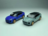 Trends Hobby 1/64 Cayenne Turbo GT(Blue/Grey) Diecast Model Car Limited