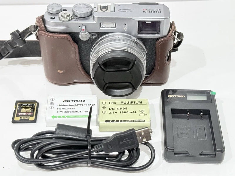 FUJIFILM Fuji X100S Digital Camera - W/SD Card - Charger - 2 Batteries