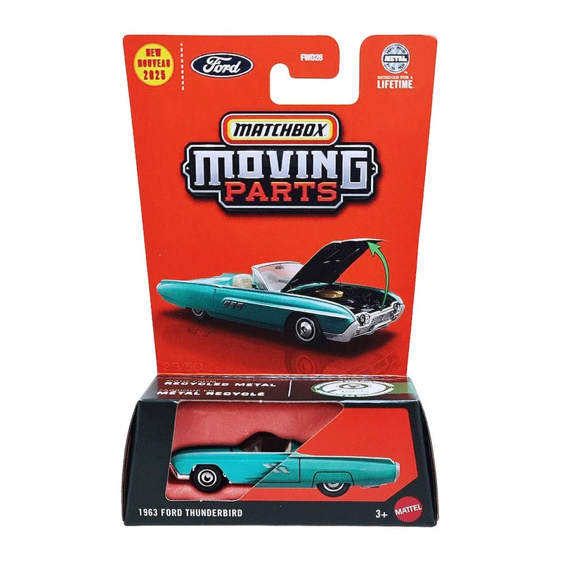 1963 Ford Thunderbird Matchbox Moving Parts 2025 MB1543 JBW68 1:64 Toy Car