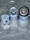 1:24 1/25 Scale resin 3d Printed ¡°Ford GT MKII¡± Style Wheel Set