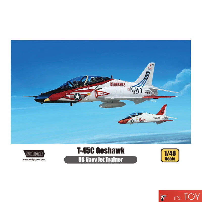 Wolfpack 1/48 T-45C Goshawk US Navy Jet Trainer Aircraft Plastic Hobby Model Kit