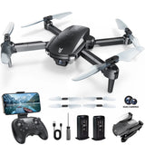 FPV Camera Drone with Dual Lens, Foldable Quadcopter, Optical Flow Hover, 30-Min