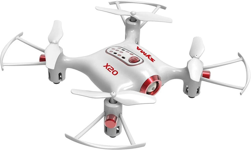 White X20 mini RC quadcopter drone with four propellers