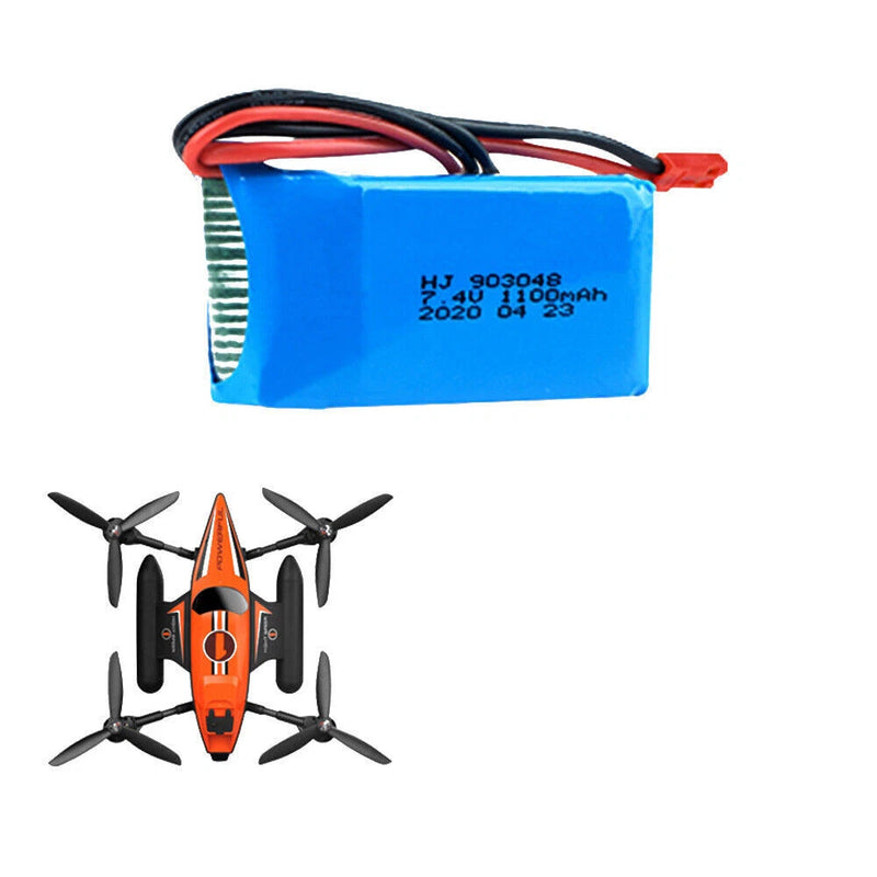 1 PC 7.4V 1100mAh 25C LiPo Battery for WLtoys A949 A959 A969 A979 V912 V913 V353