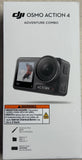 DJI Osmo Action 4 adventure Combo, 4K/120fps Waterproof Action Camera open box.