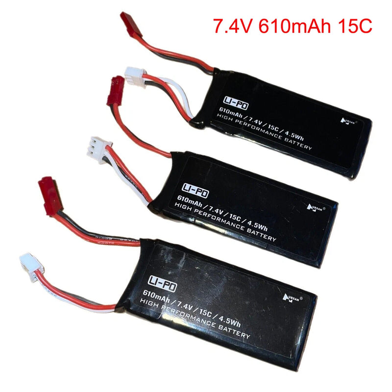 3Pack Battery 7.4V 15C 610mAh for Hubsan H502s H502e Rc Quadcopter Drone parts