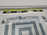Blade RC helicopter parts lot in clear plastic bags with Blade-branded packaging labels
