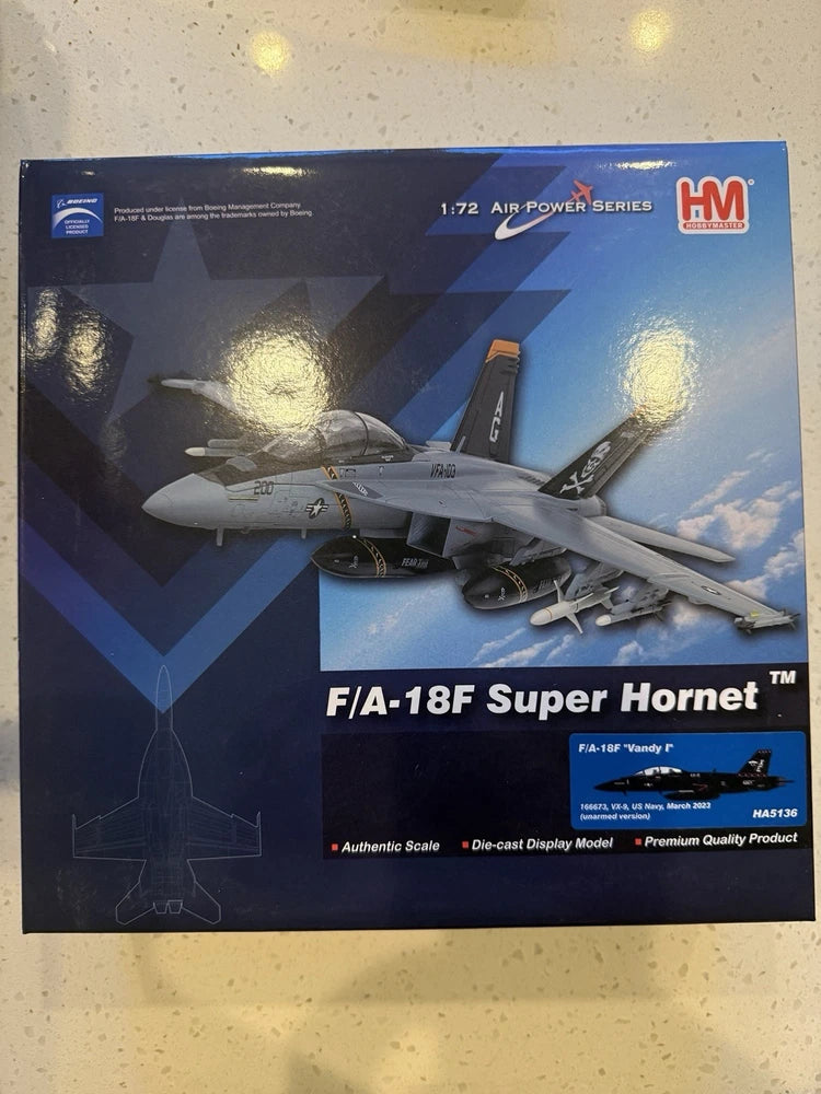 Hobby Master 1:72 F/A-18F Super Hornet 'Vandy 1' Diecast Model HA5136 With Stand