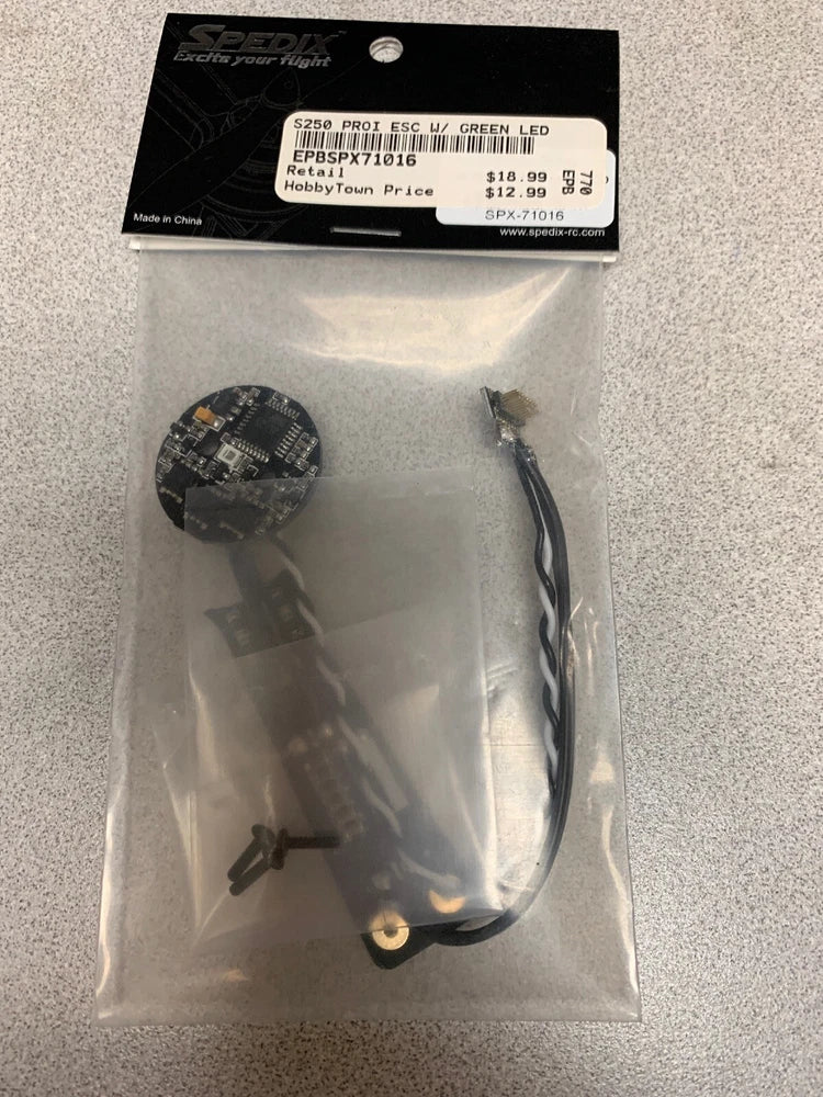 Drone replacement ESC circuit board with wires and LED, in sealed packaging