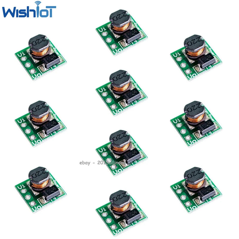 10PCS Mini DC-DC Boost Step Up Module Voltage Converter Board DC 0.9-5V to 5V