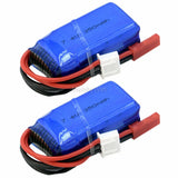 2PCS 7.4V 2S 350mAh 20C LiPO Battery JST plug for RC Model Aircraft FPV Drone