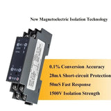 Signal Isolator 0-10V to 4-20mA 1 In 1 Out Analog Converter DC24V Industrial