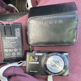 Fujifilm FinePix JZ250 16MP Compact Camera 8x Zoom HD  Auto Focus Black WORKS