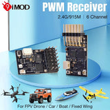 9IMOD 2.4G/915M Dual Band Receiver PWM Receiver 6CH 100mW For FPV Drone Car Boat