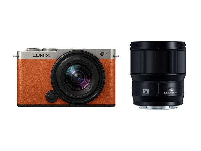 Panasonic LUMIX S9 W Kit 18-40mm+50mm Dark Silver x Camel Orange Leather