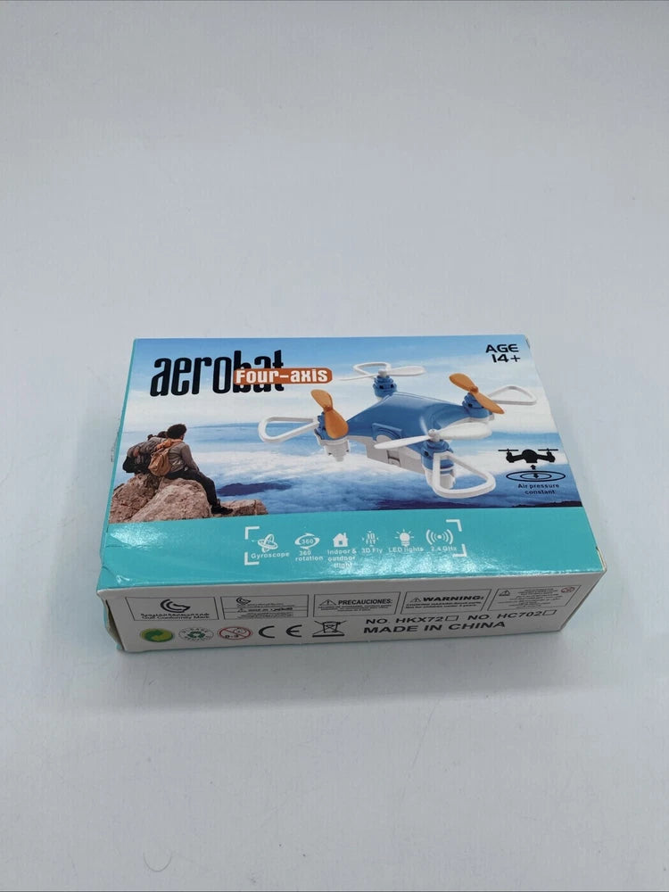 Mini quadcopter drone kids toy box with fixed-height remote control illustration