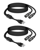 5V USB A to DC 5.5 x 2.5mm Splitter Power Cord 1 in to 2 Out, USB to Dual DC ...