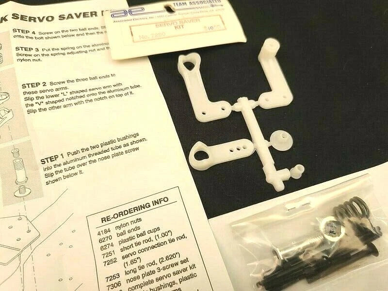 Vintage NIB Team Asociated 7250 RC10T Servo saver kit Reedy Trinity SMC ASC7250