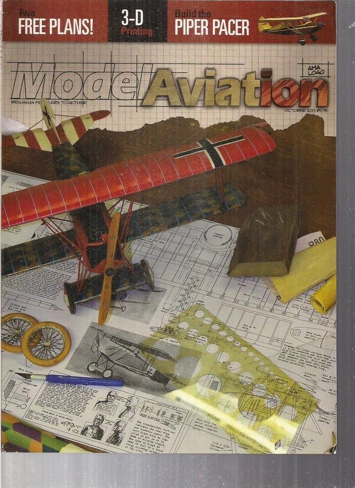 Model Aviation Oct 2013 Plane Hobby Airplane Free Plans Piper Racer 3D Printing