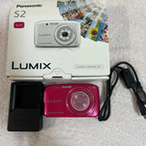 Panasonic Lumix S2 Pink Compact Digital Camera with Charger From Japan
