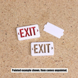 1/10 Scale Exit Sign for RC and Model Car Shop, Garage, Diorama (Set of 2)