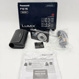 Panasonic Lumix DMC-FS15 Black Camera 12.1MP 5x Zoom Leica With Battery & Case