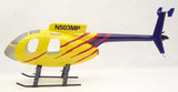 700 size MD500E yellow-blue painting RC Helicopter Fuselage scale KIT
