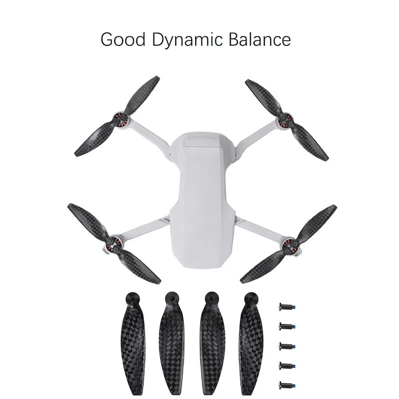 Carbon Fiber Low-Noise Propellers Props for DJI Mavic Mini 2 Drone New