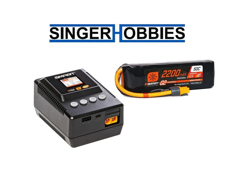 Spektrum XPSA400 Smart G2 PowerStage Air Bundle 3S 50C LiPo Battery 2200mAh IC3 Battery