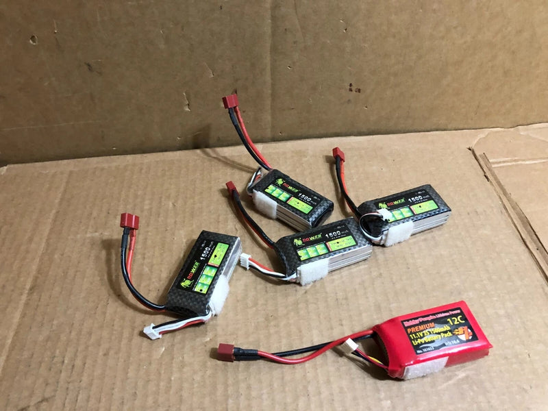 Lot of 5x lion power 1500mAh Lipo Batteries 35c 7.4V-11.1V 5C-10C CHARGE Battery