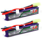 2pcs Turnigy Nano-Tech 1000mAh 3S LiPo Battery Pack Airsoft 11.1V 20C (Mini-Tami Battery
